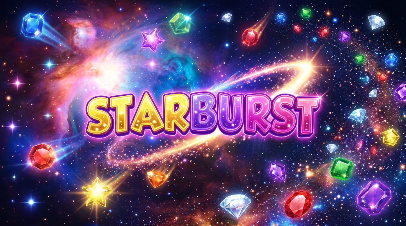 Starburst slot game featuring expanding wilds and vibrant gem symbols